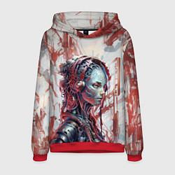 Мужская толстовка Стальная девушка-андроид