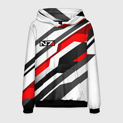 Толстовка-худи мужская Mass effect - white uniform n7, цвет: 3D-черный