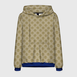 Мужская толстовка Паттерн глаз с растительным орнаментом на бежевом