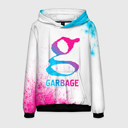 Мужская толстовка Garbage neon gradient style