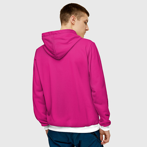 Мужская толстовка Назад в 90ые - радуга пружинка игрушка / 3D-Белый – фото 4