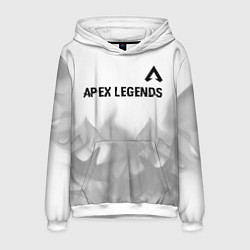Толстовка-худи мужская Apex Legends glitch на светлом фоне посередине, цвет: 3D-белый