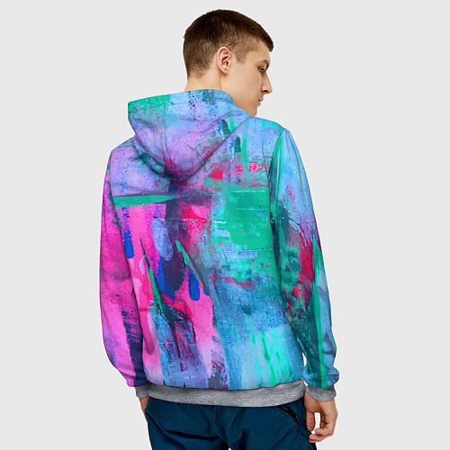 Мужская толстовка Shurshun - tie-dye / 3D-Меланж – фото 4