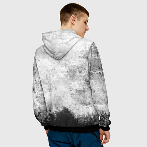 Мужская толстовка Texture - разозленная горилла / 3D-Черный – фото 4