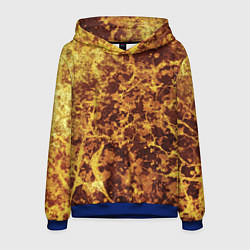 Толстовка-худи мужская Абстракция - желтый антрацит, цвет: 3D-синий