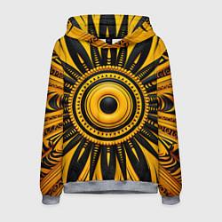 Мужская толстовка Желто-черный узор в африканском стиле