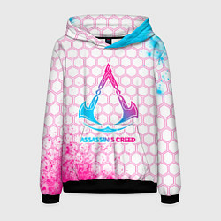 Мужская толстовка Assassins Creed neon gradient style