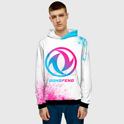 Толстовка-худи мужская Dongfeng neon gradient style, цвет: 3D-черный — фото 2