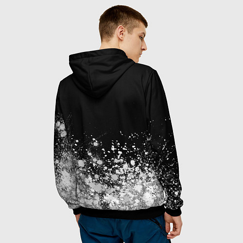 Мужская толстовка Атлет из России и герб РФ посередине / 3D-Черный – фото 4