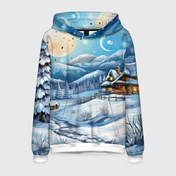 Мужская толстовка Зима предновогоднее настроение