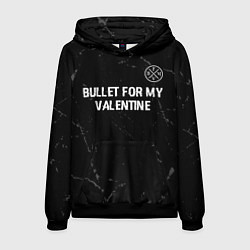 Мужская толстовка Bullet For My Valentine glitch на темном фоне посе