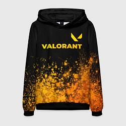 Толстовка-худи мужская Valorant - gold gradient посередине, цвет: 3D-черный