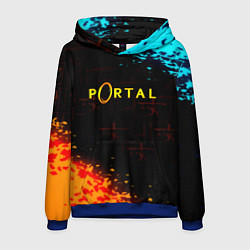 Толстовка-худи мужская Portal x Half life, цвет: 3D-синий