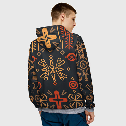 Мужская толстовка Орнамент в славянском стиле / 3D-Меланж – фото 4