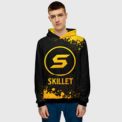 Толстовка-худи мужская Skillet - gold gradient, цвет: 3D-черный — фото 2