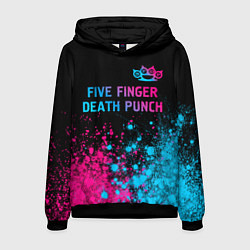 Мужская толстовка Five Finger Death Punch - neon gradient посередине