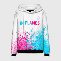 Мужская толстовка In Flames neon gradient style посередине