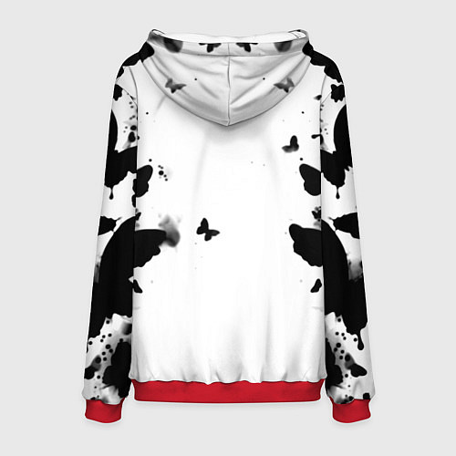 Мужская толстовка 30 Second to mars buterfly / 3D-Красный – фото 2