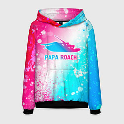 Мужская толстовка Papa Roach neon gradient style