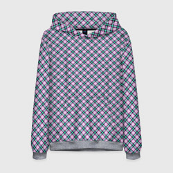 Мужская толстовка Фиолетовая - розовая клетка