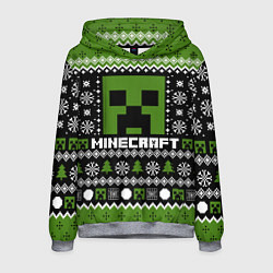 Толстовка-худи мужская Minecraft christmas sweater, цвет: 3D-меланж