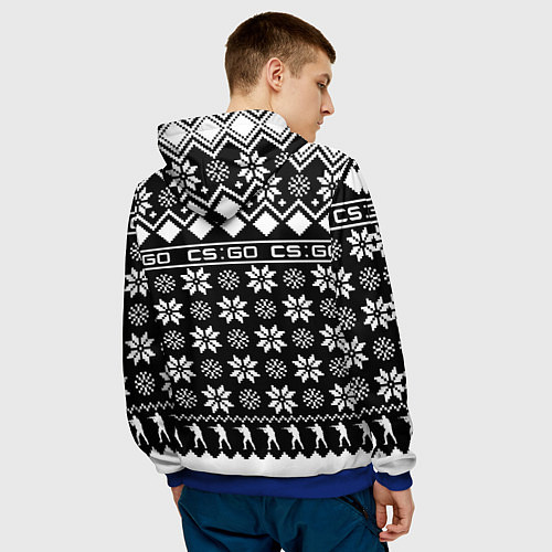 Мужская толстовка CS GO christmas sweater / 3D-Синий – фото 4