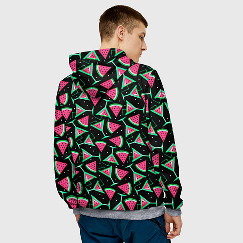 Мужская толстовка Арбузный коктейль / 3D-Меланж – фото 4