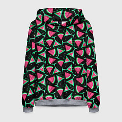 Толстовка-худи мужская Арбузный коктейль, цвет: 3D-меланж