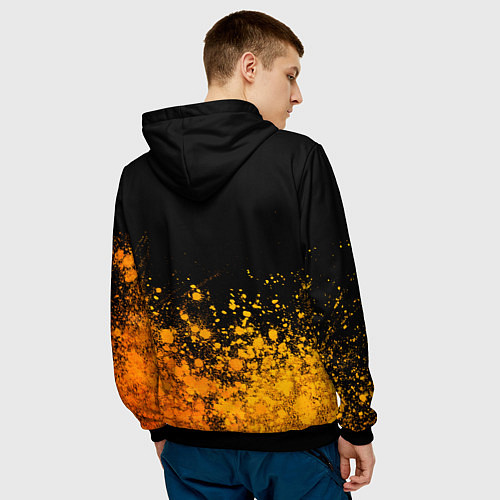Мужская толстовка The Last Of Us - gold gradient посередине / 3D-Черный – фото 4
