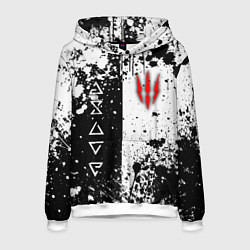 Мужская толстовка Ведьмак - знаки и брызги