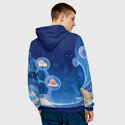 Мужская толстовка Furina Genshin Impact / 3D-Синий – фото 4