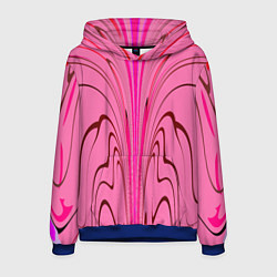 Мужская толстовка Плавные линии на розовом фоне
