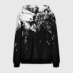 Мужская толстовка Черно-белый гранж текстуры дерева