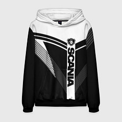 Мужская толстовка Scania логотип на абстрактном фоне