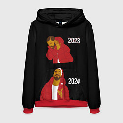 Толстовка-худи мужская Дрейк 2023-2024, цвет: 3D-красный