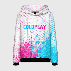 Мужская толстовка Coldplay neon gradient style посередине