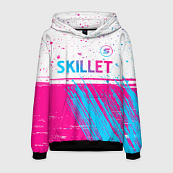 Мужская толстовка Skillet neon gradient style посередине