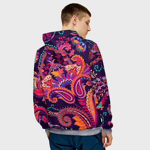 Мужская толстовка Индийские этнические узоры / 3D-Меланж – фото 4