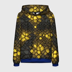 Мужская толстовка Жёлтый трескающийся камень