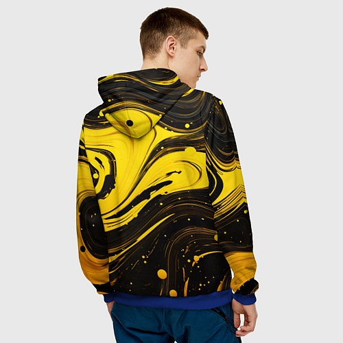 Мужская толстовка Ребекка и Киберпанк / 3D-Синий – фото 4