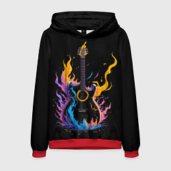 Мужская толстовка Гитара в неоновом огне