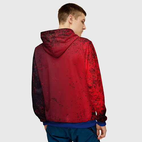 Мужская толстовка Магическая битва - Итадори Юдзи / 3D-Синий – фото 4