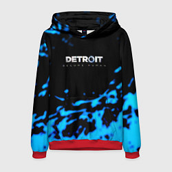 Толстовка-худи мужская Detroit become human голубая кровь, цвет: 3D-красный