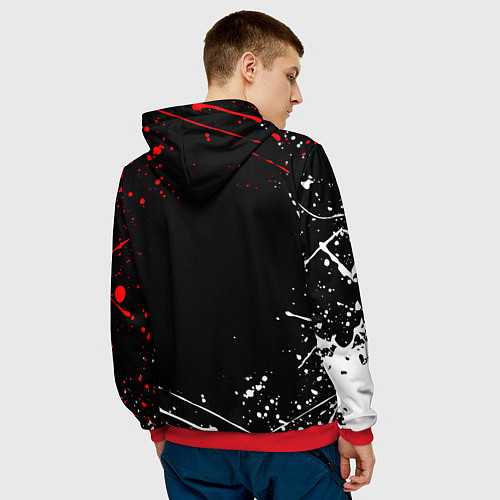 Мужская толстовка Stalker краски огненный / 3D-Красный – фото 4