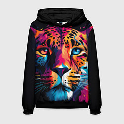 Мужская толстовка Портрет леопарда