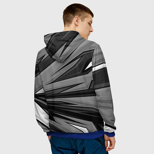 Мужская толстовка Honda - монохромный спортивный / 3D-Синий – фото 4