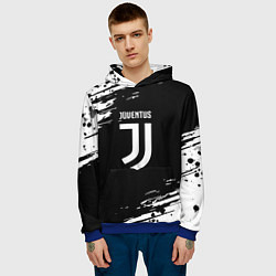 Толстовка-худи мужская Juventus спорт краски, цвет: 3D-синий — фото 2