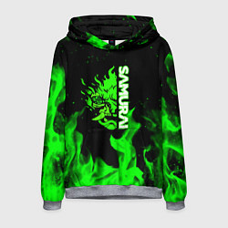 Мужская толстовка Samurai green fire toxic