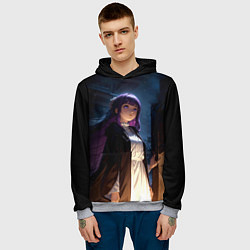 Толстовка-худи мужская Ферн темной ночью, цвет: 3D-меланж — фото 2