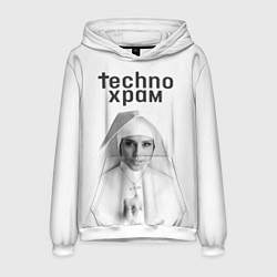 Мужская толстовка Techno храм монашка улыбается